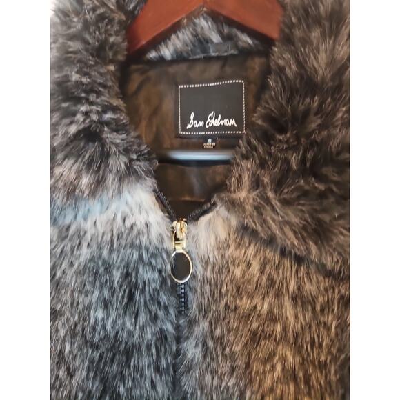 Sam Edelman faux fur coat Size S Small GREY OMBRE style 916874 - Picture 6 of 8